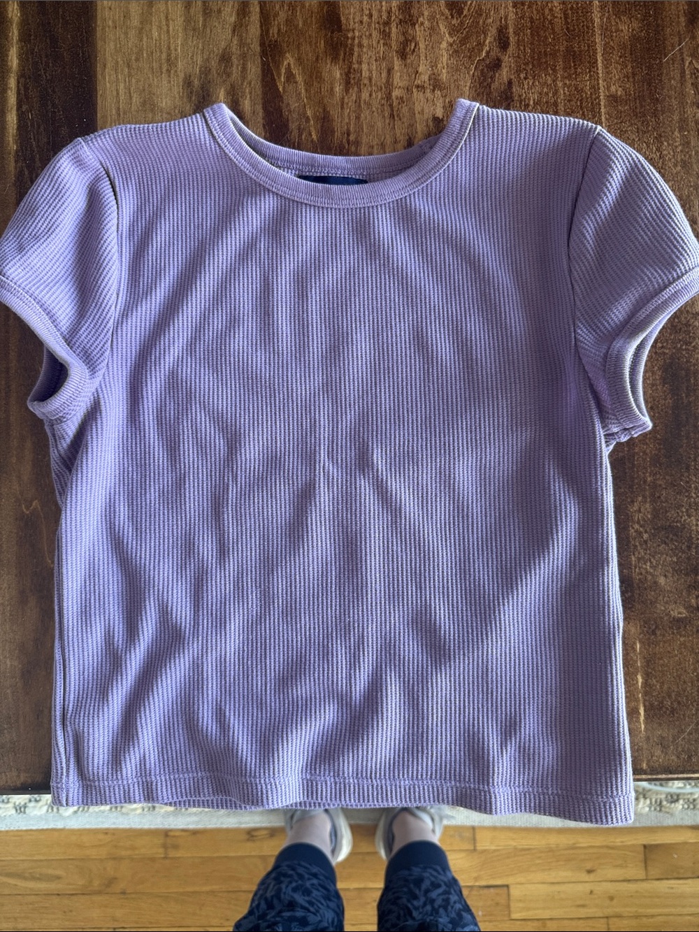 GAP Lavender Ribbed Short Sleeve Tee
